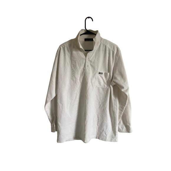 Louis Price Men's Vintage 100% Cotton Collared Preppy Lightweight White Top - Picture 1 of 4